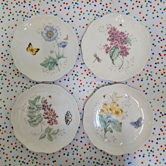 Lenox Other - LENOX BUTTERFLY MEADOW SALAD / LUNCHEON PLATES 9 IN , SET OF 4